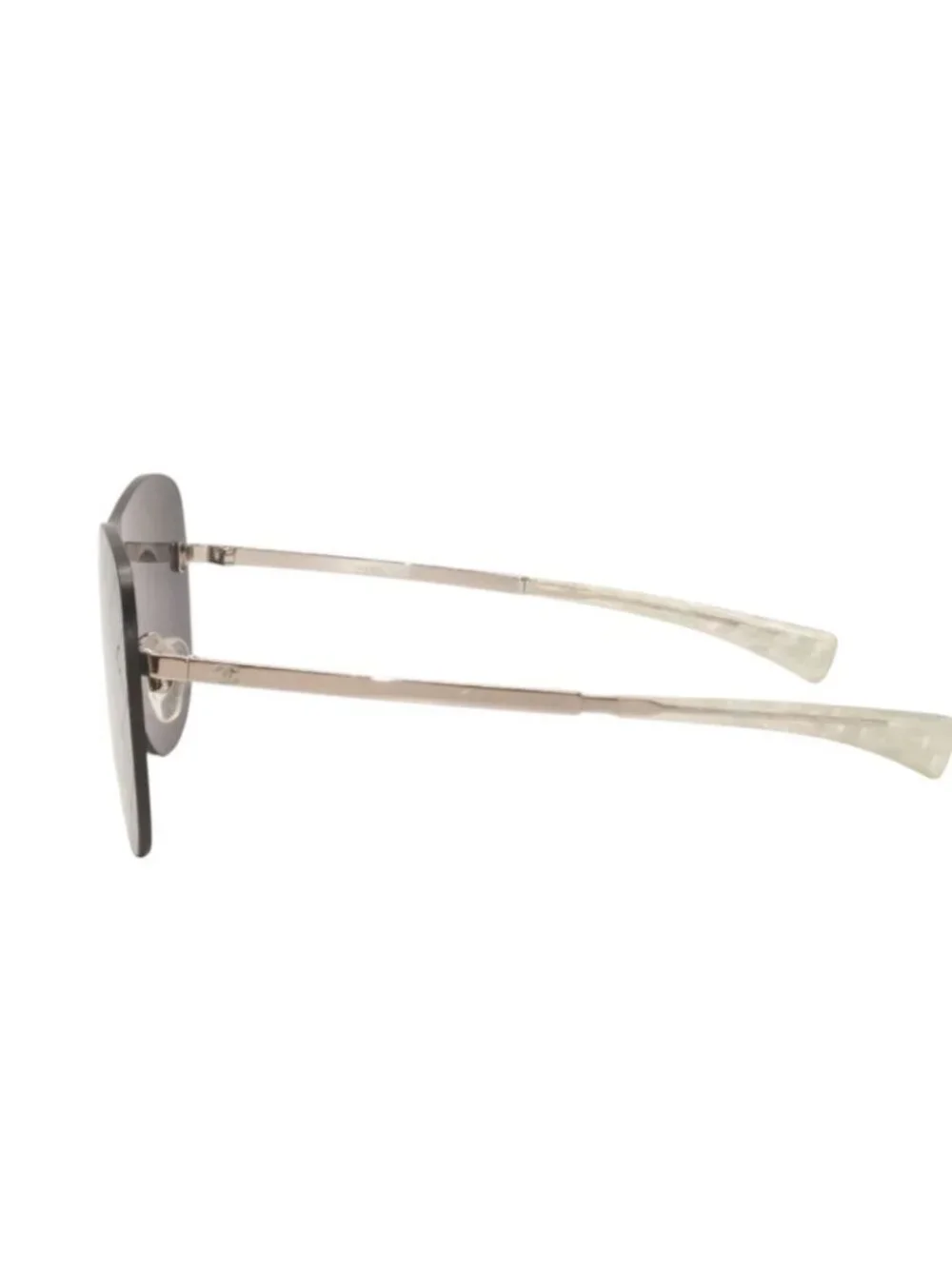 Chanel Rimless Sunglasses Eyewear CC Logo Black